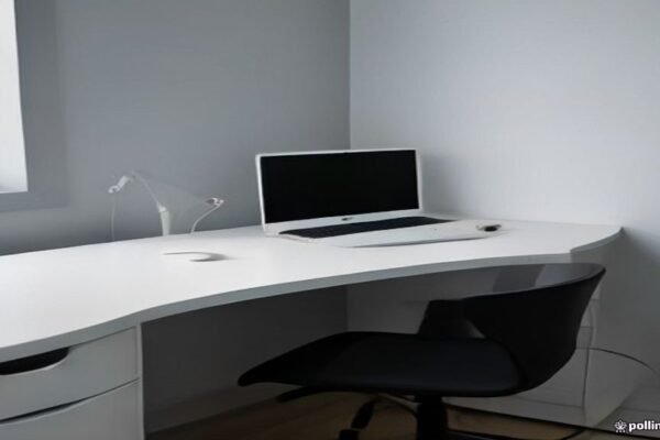 Modern workspace with digital devices showcasing AI innovation.