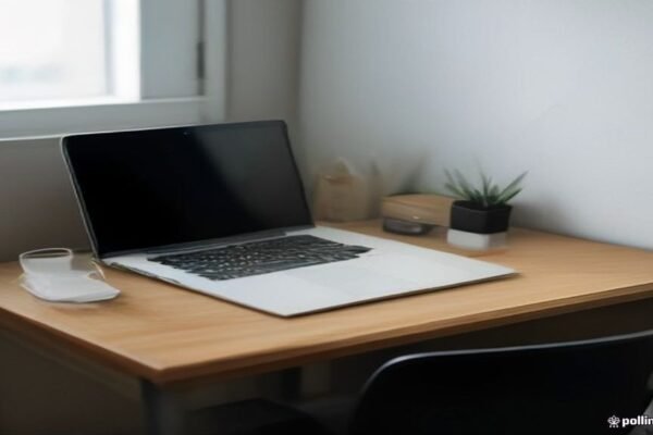 A professional desk setup symbolizing cybersecurity protection for personal data.