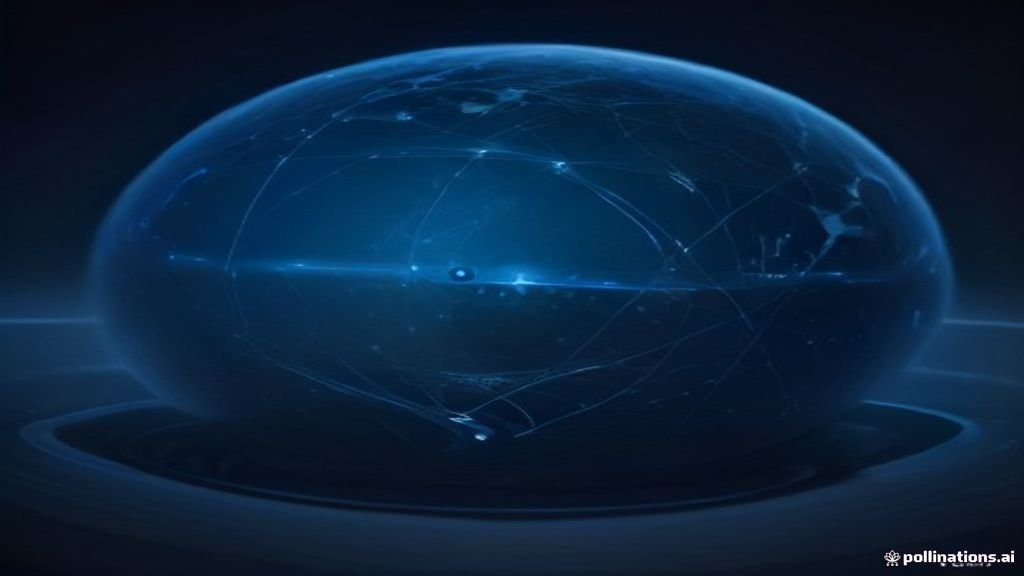 A conceptual image representing decentralized applications and blockchain connectivity.