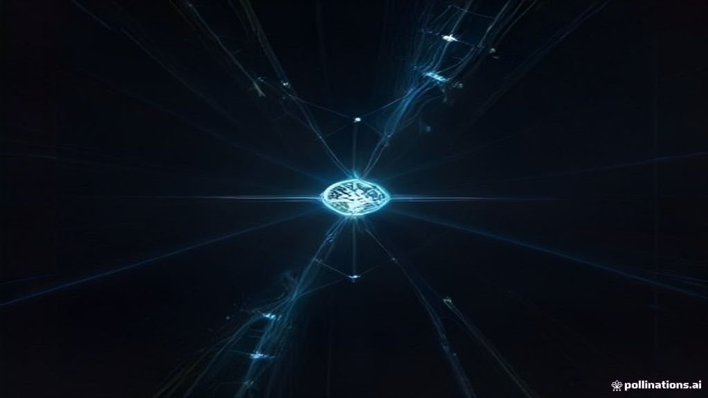 Visual concept of a decentralized autonomous organization on a blockchain network.